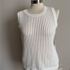 CeCe Ivory Knit Sleeveless Top